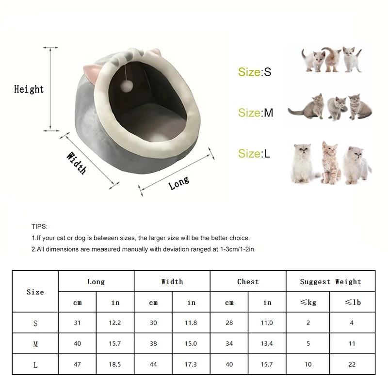 Cama para gatos de sueño profundo, cálida cesta para mascotas, acogedora casa para gatos, cojín para tumbona, tienda de campaña para gatos, tapete muy suave para perros pequeños, bolsa, cueva, cama para gatos