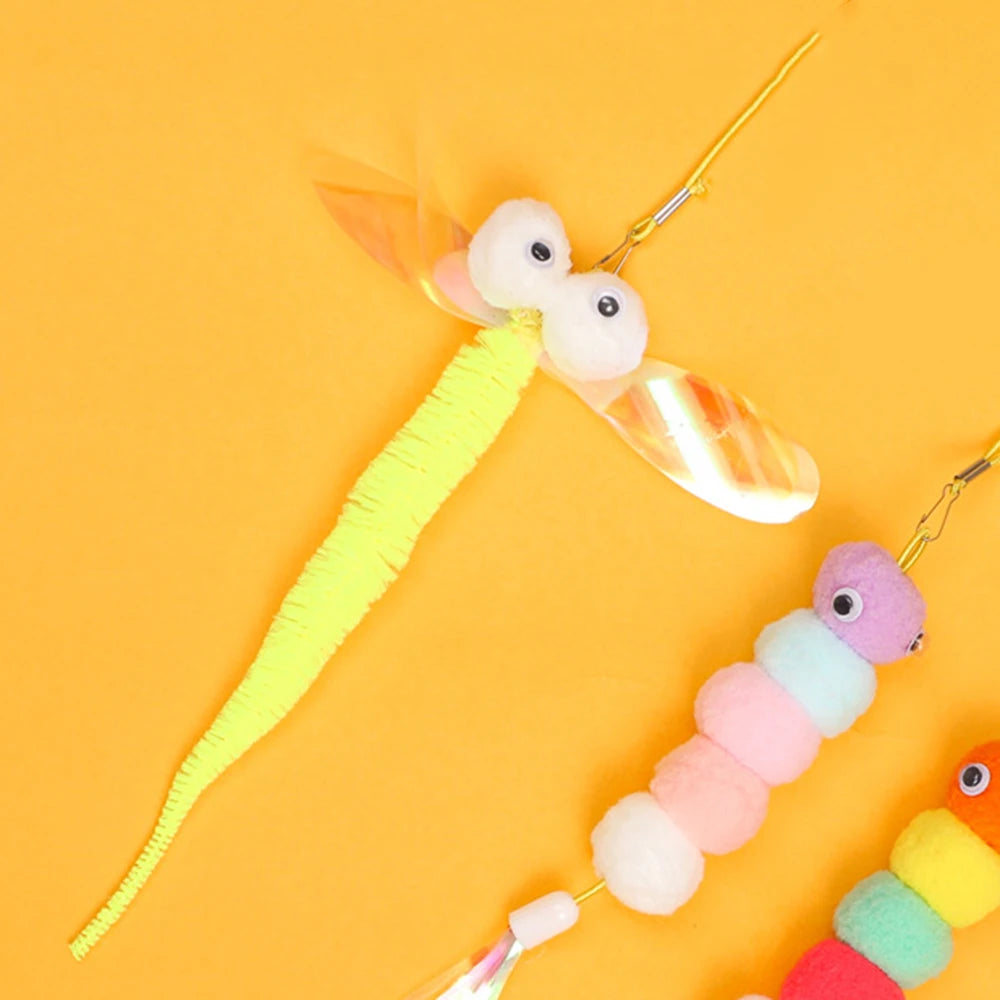 1PC Cat Hanging Cat Toy Hanging Door Elastic Rope Cat Stick Feather Pet Supplies For Cats And Dogs