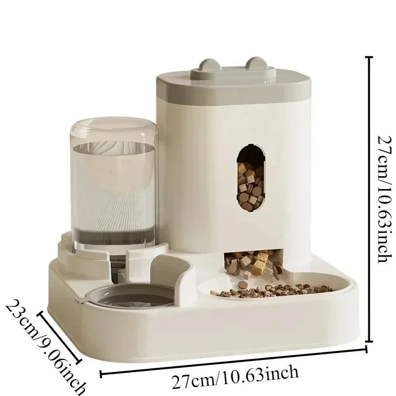 1PC Automatic Feeder Cat Dog Food Bowl With Water Fountain Pet Large Capacity Raised Stand Dish Bowl For Cat Drinker Accessories