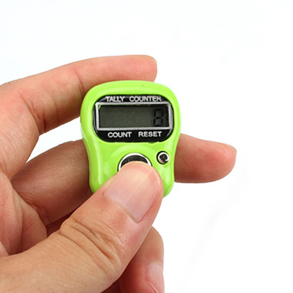 1-20Pcs Electronic Finger Counter Ring 5 Digital LED Electronic Handheld Tally Counter Clicker Counter Ring Color Random