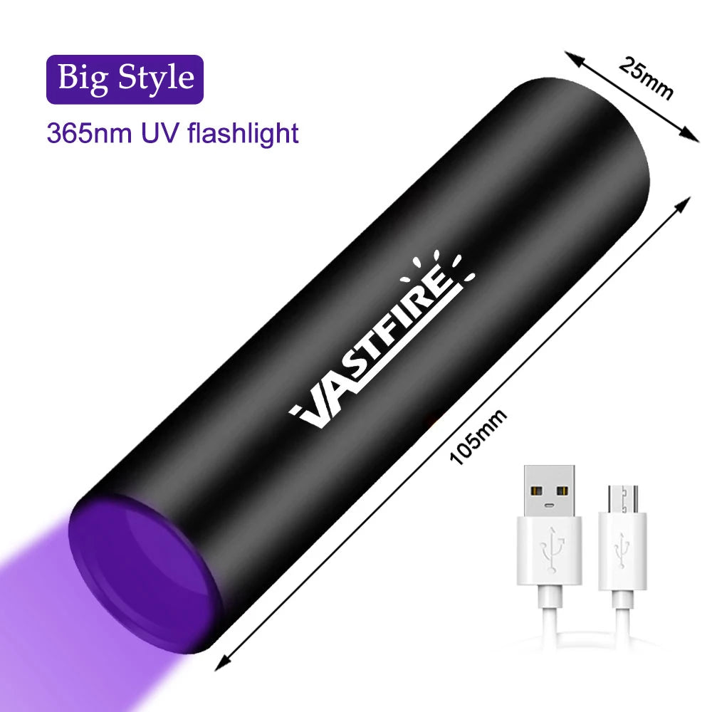 120W 6 * 4 core 365nm UV Flashlight Black Mirror 2-Mode Purple Light UV lamp Torch Pet Urine Stains bed bug Scorpions Detector