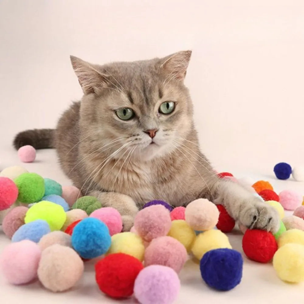 Cat Plush Ball Shooting Gun Kitten Creative Shooting Gun Games Stretch Plush Ball Toy Cat Self Hi Silent Ball Toy Pet Supplies