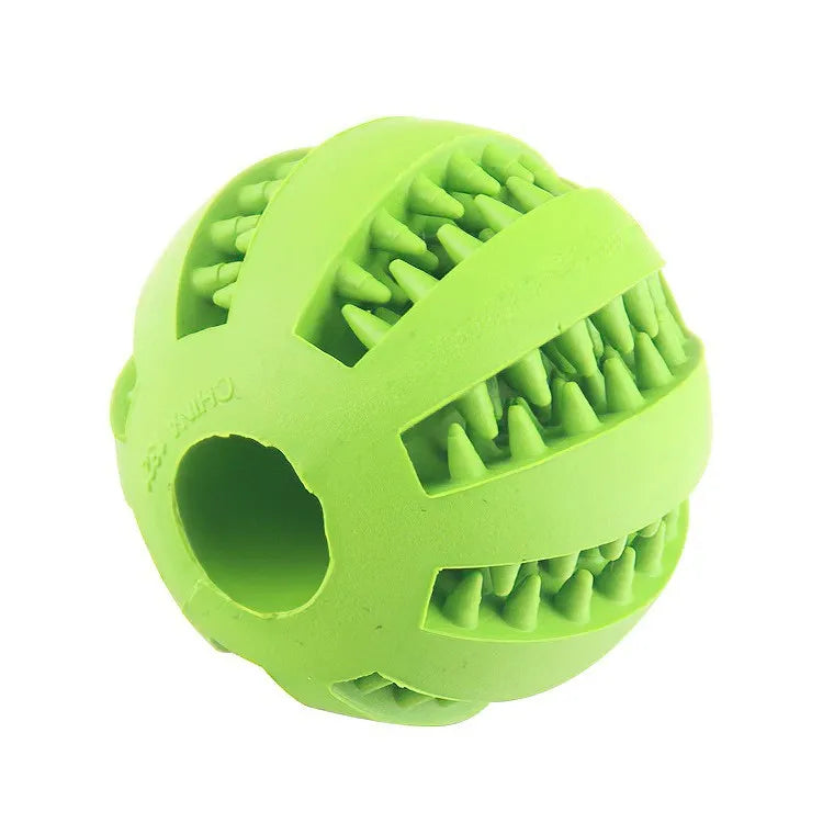 Pelota de juguete para perros, no tóxica, resistente a mordeduras, para perros, cachorros y gatos. Alimentador de golosinas para perros y mascotas, pelota para masticar y limpiar los dientes.
