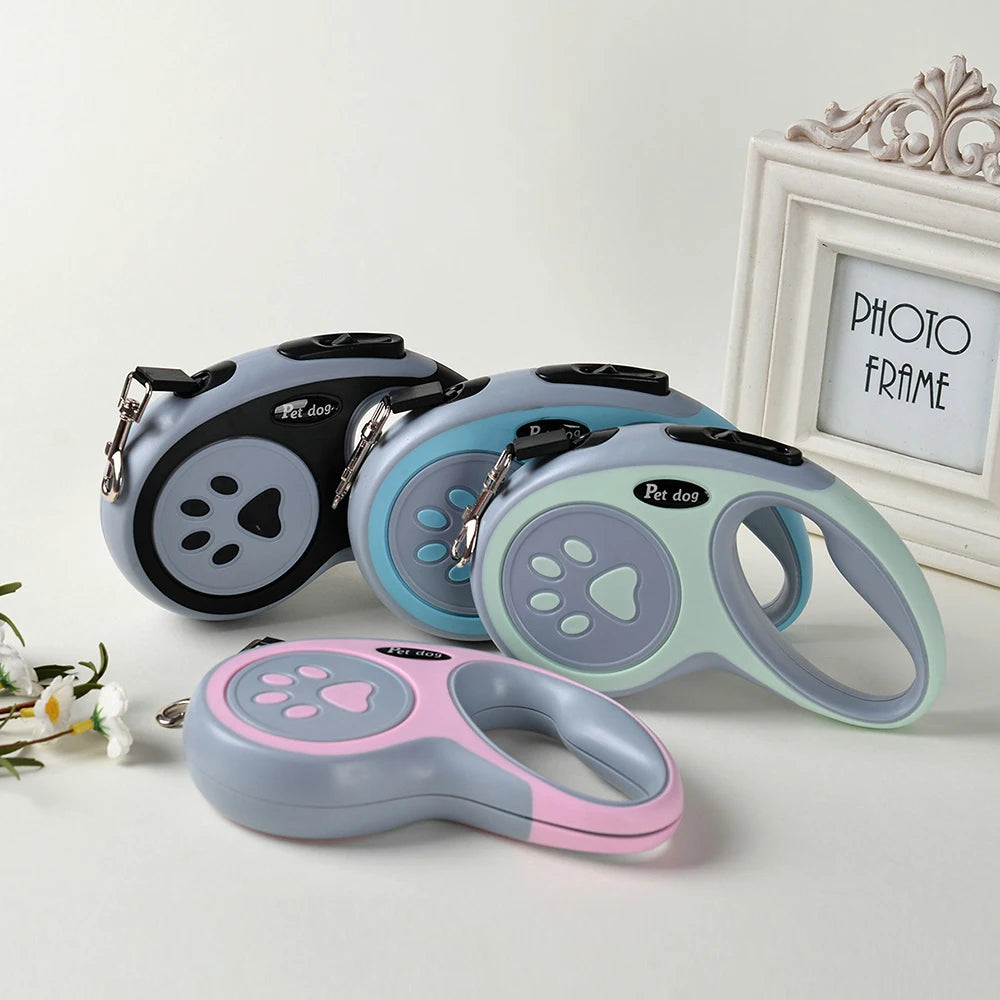 3m 5m Nylon Pet Dog Leash Automatic Retractable Extending Rope Puppy Walking Running Traction Roulette For Small Big Dogs Cats