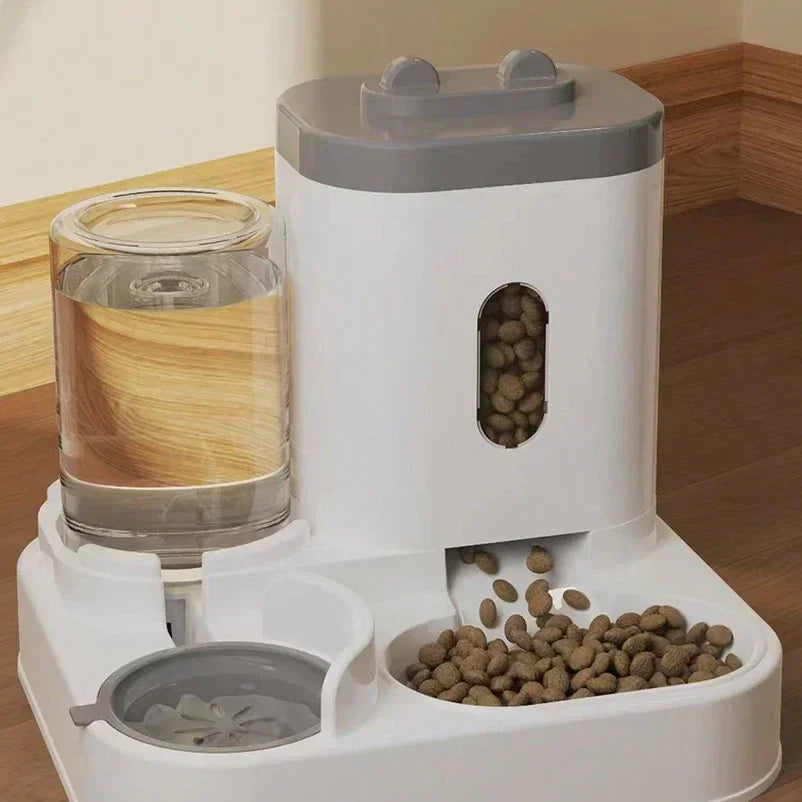 1PC Automatic Feeder Cat Dog Food Bowl With Water Fountain Pet Large Capacity Raised Stand Dish Bowl For Cat Drinker Accessories