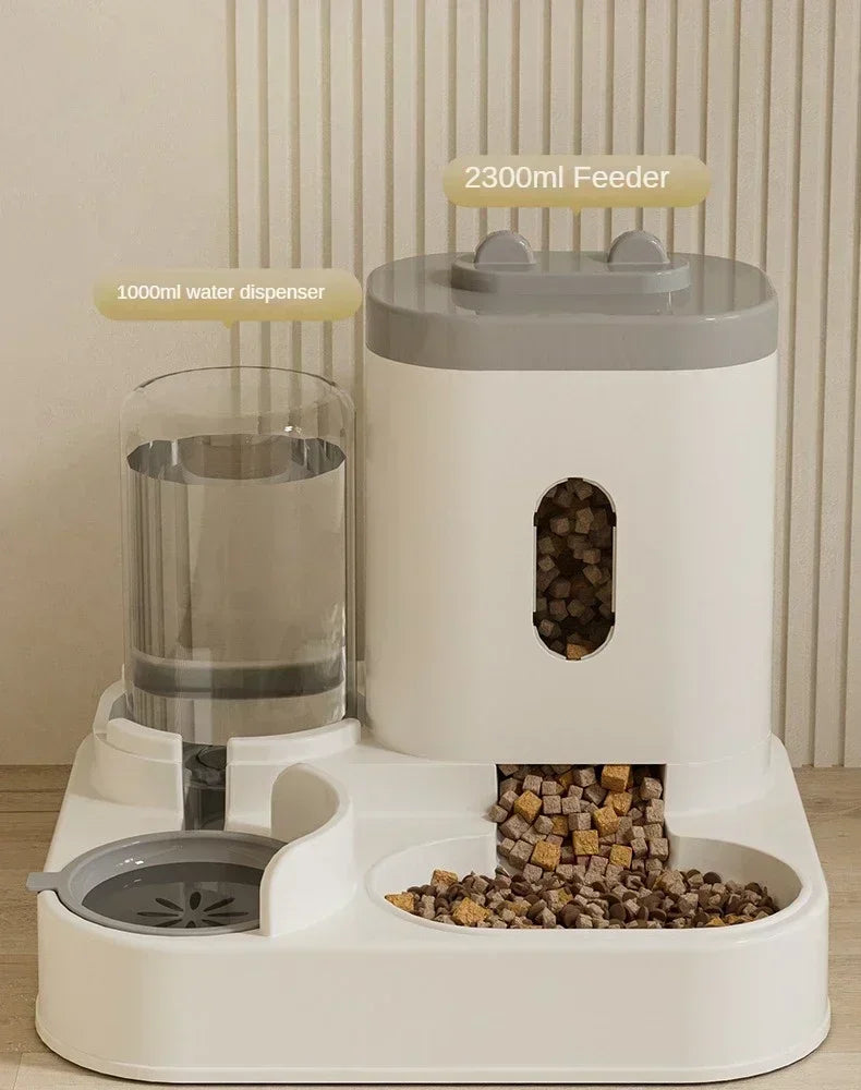 1PC Automatic Feeder Cat Dog Food Bowl With Water Fountain Pet Large Capacity Raised Stand Dish Bowl For Cat Drinker Accessories