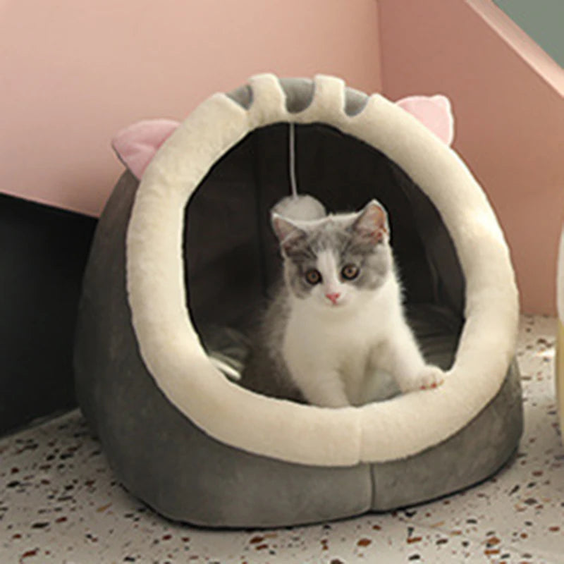Cama para gatos de sueño profundo, cálida cesta para mascotas, acogedora casa para gatos, cojín para tumbona, tienda de campaña para gatos, tapete muy suave para perros pequeños, bolsa, cueva, cama para gatos
