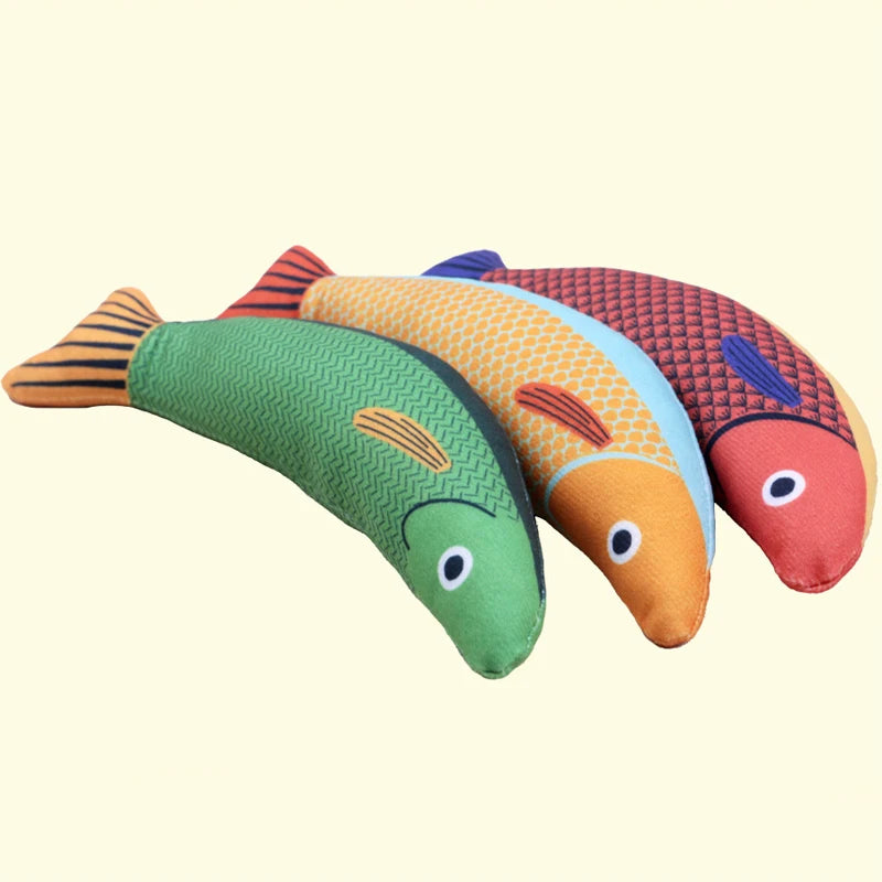 Juguetes para gatos, nuevos juguetes de peluche, juguetes para gatos que se hacen felices, simulación de pez, resistente al agarre y al rechinamiento, limpieza de dientes.