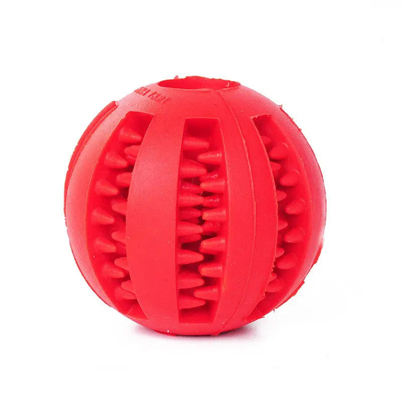 Pelota de juguete para perros, no tóxica, resistente a mordeduras, para perros, cachorros y gatos. Alimentador de golosinas para perros y mascotas, pelota para masticar y limpiar los dientes.