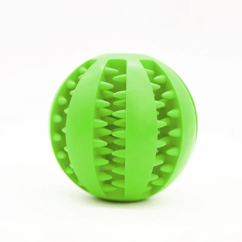 Pelota de juguete para perros, no tóxica, resistente a mordeduras, para perros, cachorros y gatos. Alimentador de golosinas para perros y mascotas, pelota para masticar y limpiar los dientes.