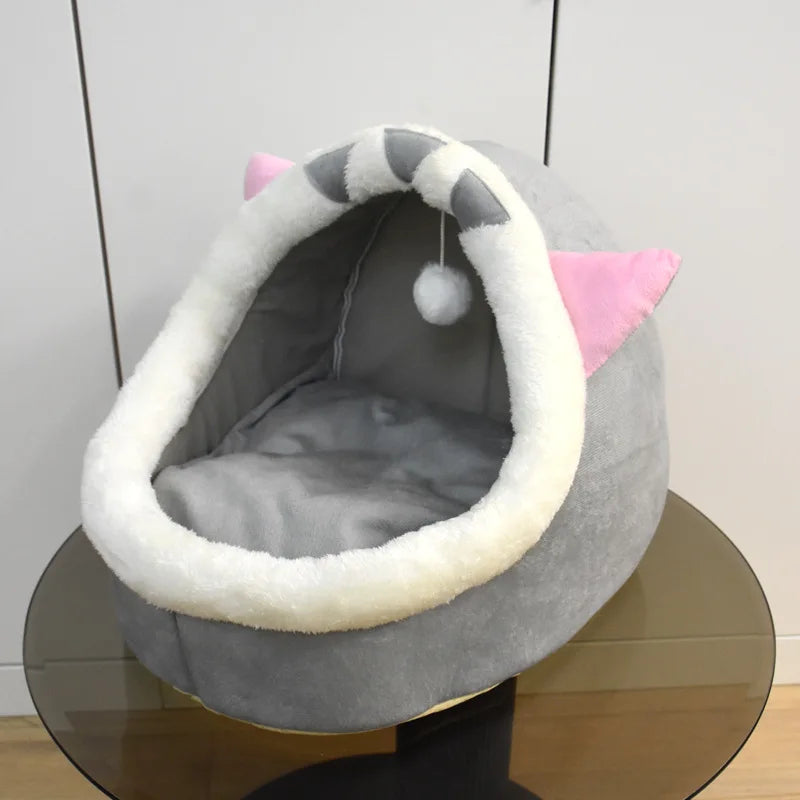 Cama para gatos de sueño profundo, cálida cesta para mascotas, acogedora casa para gatos, cojín para tumbona, tienda de campaña para gatos, tapete muy suave para perros pequeños, bolsa, cueva, cama para gatos