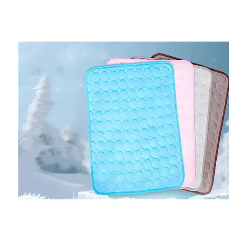 Esterilla autorefrescante para perros, gatos y mascotas, almohadilla refrescante para dormir, manta de verano, lavable, de seda fría, transpirable.
