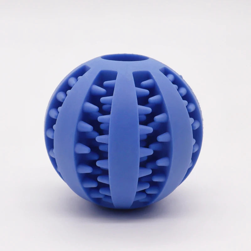 Pelota de juguete para perros, no tóxica, resistente a mordeduras, para perros, cachorros y gatos. Alimentador de golosinas para perros y mascotas, pelota para masticar y limpiar los dientes.