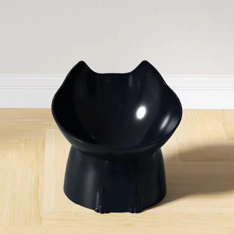 Cat bowl with long ears and high feet bowl with cat and dog neck protection and anti-overturning plastic raised pet bowl