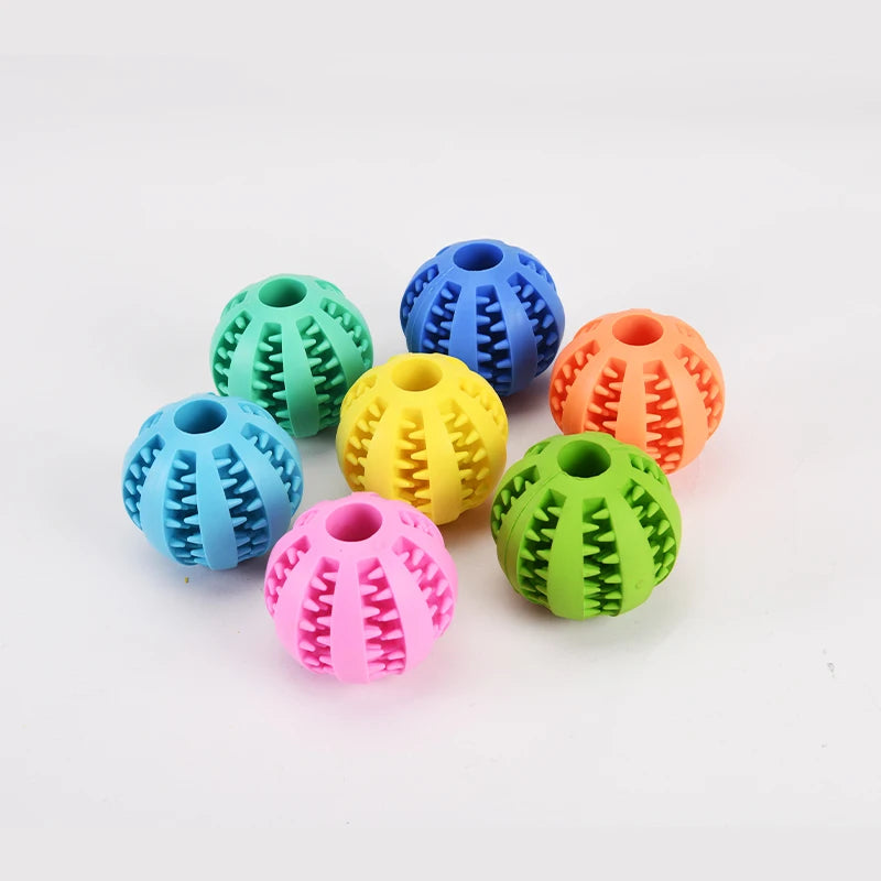 Pelota de juguete para perros, no tóxica, resistente a mordeduras, para perros, cachorros y gatos. Alimentador de golosinas para perros y mascotas, pelota para masticar y limpiar los dientes.