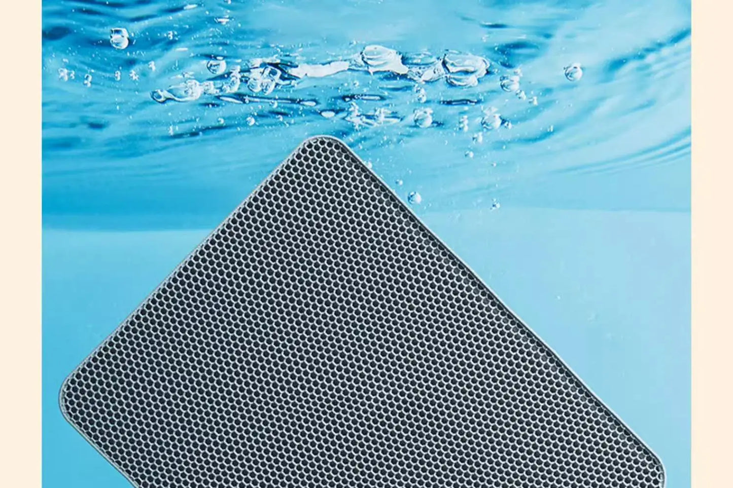 Alfombrilla extragrande para arena de gatos, resistente, impermeable, de 2 capas, antideslizante, lavable, protector de suelo para mascotas, caja de arena, tapón de arena