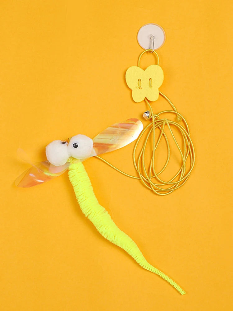 1PC Cat Hanging Cat Toy Hanging Door Elastic Rope Cat Stick Feather Pet Supplies For Cats And Dogs