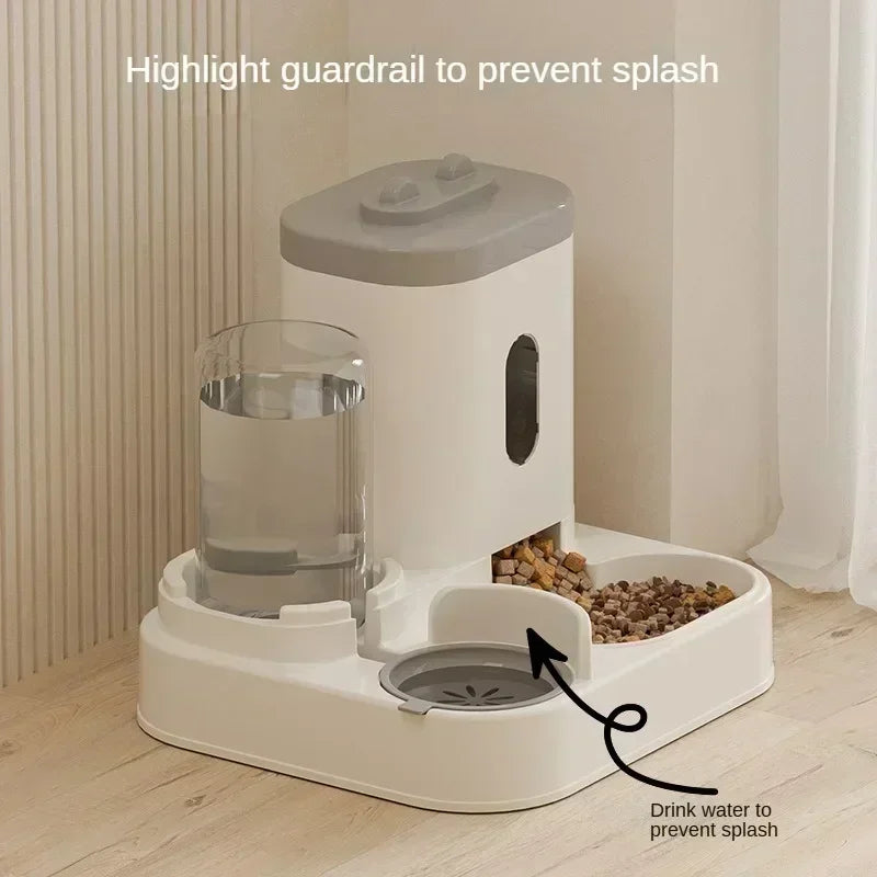 1PC Automatic Feeder Cat Dog Food Bowl With Water Fountain Pet Large Capacity Raised Stand Dish Bowl For Cat Drinker Accessories