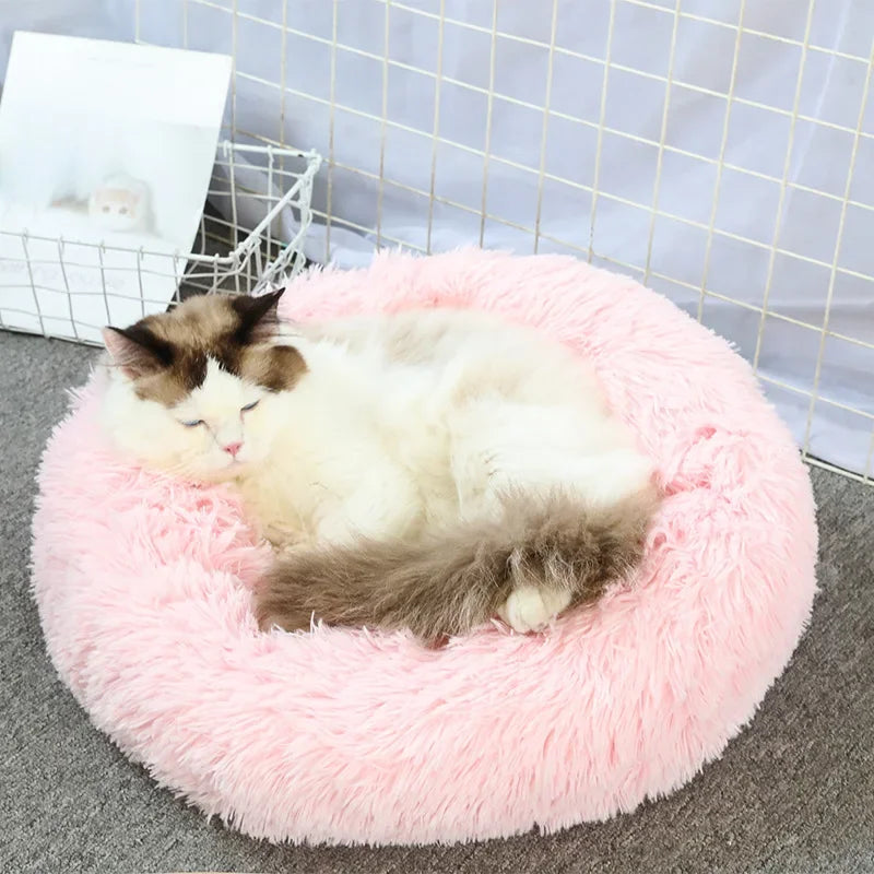 Plush Round Pet Bed for Cats50CM