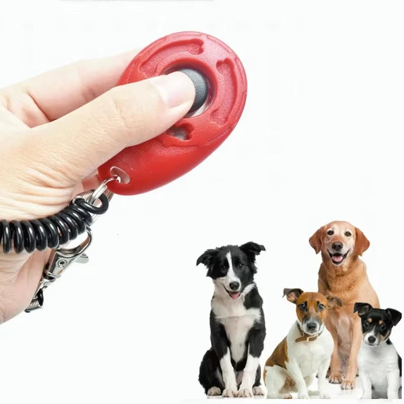 Dog Training Clicker Aid Adjustable WristStrap Sound Plastic Pet Cat Click Trainer Key Chain Dog Repeller Dog Supplies 