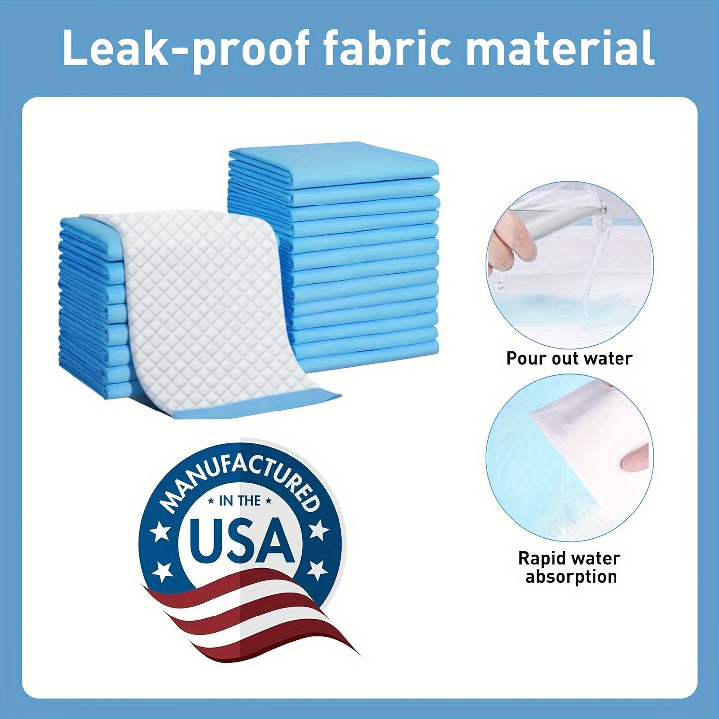 100PCS Premium Disposable Training Pads - Large 22" X 22" Puppy Pee Pads - Quick Absorb, Odor Control - In - Training Pad For Dogs, Pets - Leak-Proof, Super Absorbent Layers