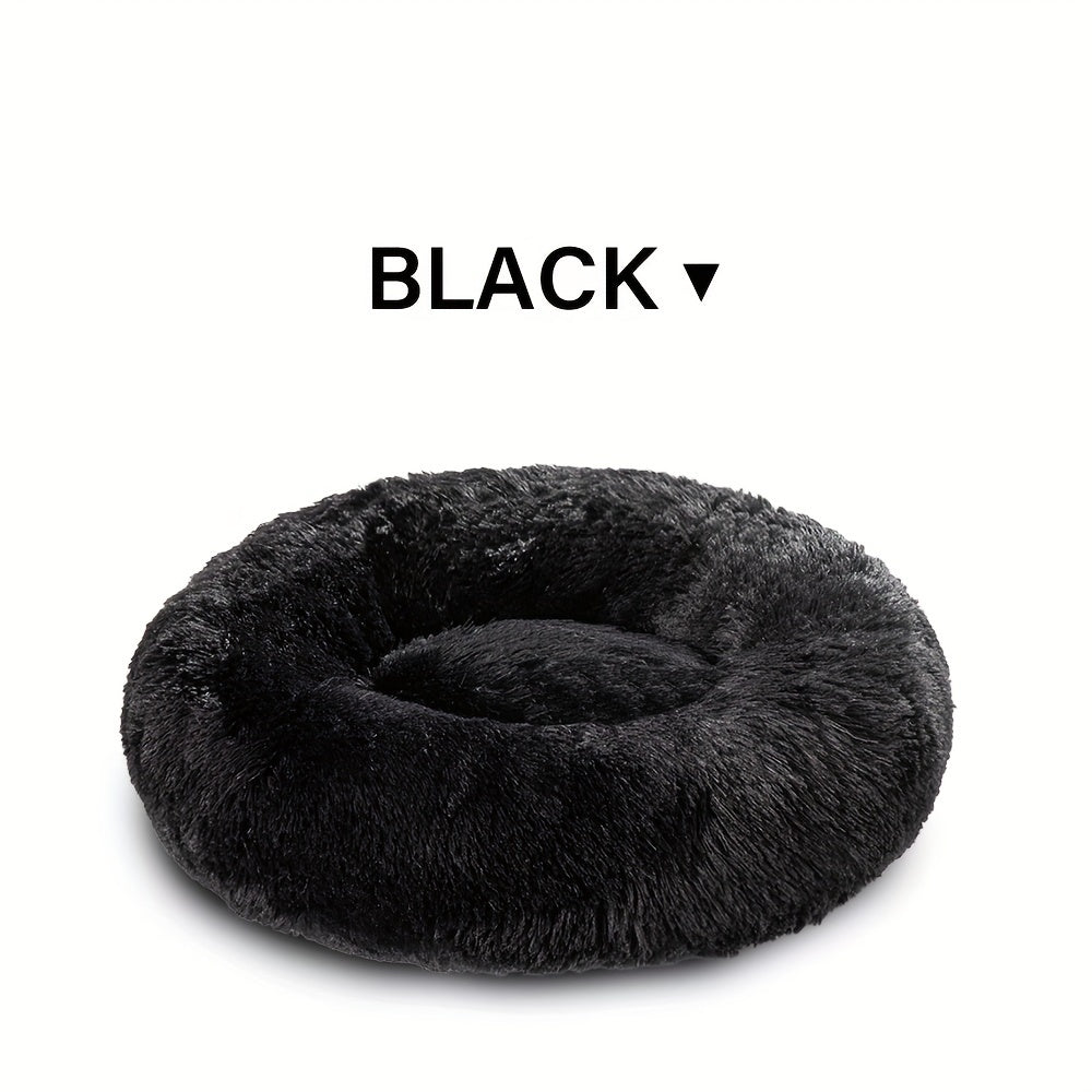 Long Plush Dog Bed For Autumn Winter, Deep Sleeping Pet Bed Mat For Small Medium Large Dogs, Donut Beds Mat For Cats Christmas Gift