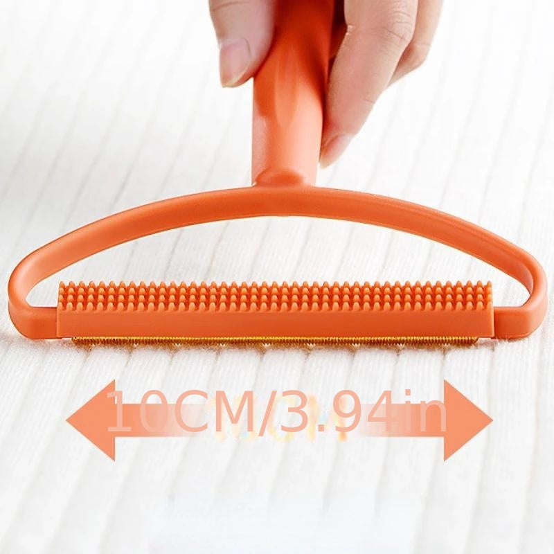 1pc Dual-Sided Pet Hair Remover Brush - Ergonomic Fabric Lint Scraper for Dogs & Cats, Non-Electric Grooming Tool with Teal Handle and Orange Bristles, Ideal for Coat and Carpet Cleaning, Pet Hair Remover Tool, Halloween gift