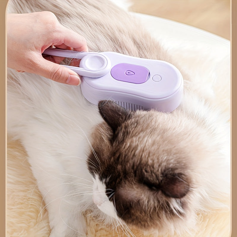 No-rinse cleaning brush for pets, steam fluff removal massage comb, pet bath brush, pet automatic hair removal spray and anti-static massage comb for dog and cat grooming