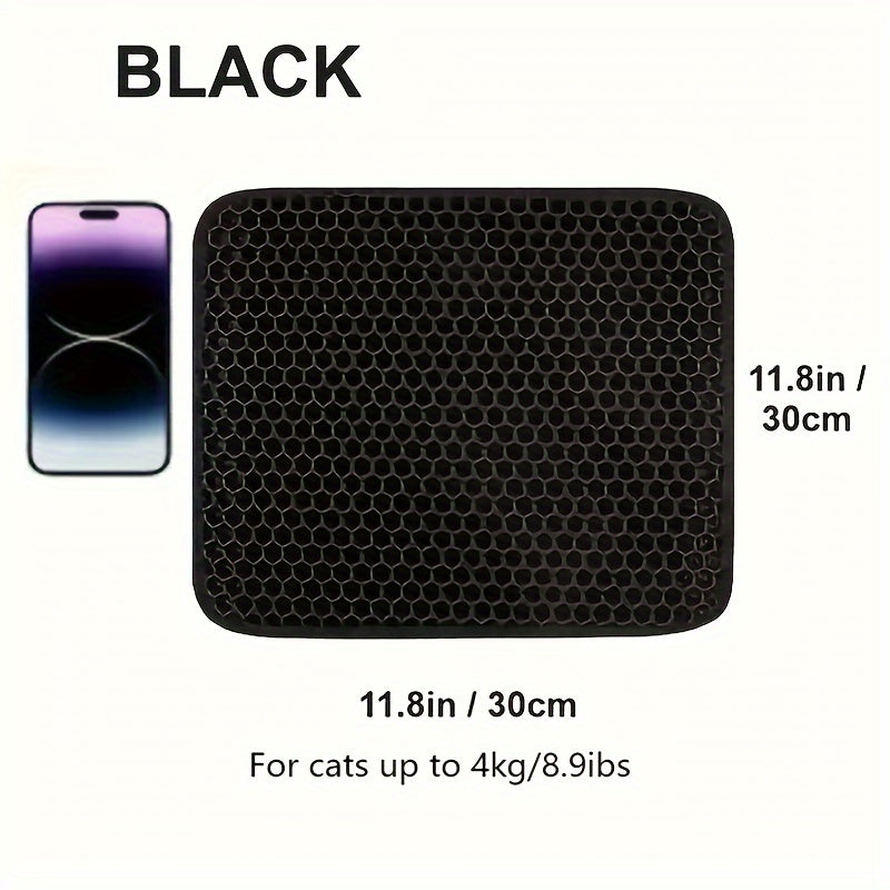 Cat Litter Mat Double-layer Cat Litter Trapping Mat Waterproof And Leak Proof Pet Toilet Mat Diaper Pad Cat Feeding Mat With Non-slip Backing