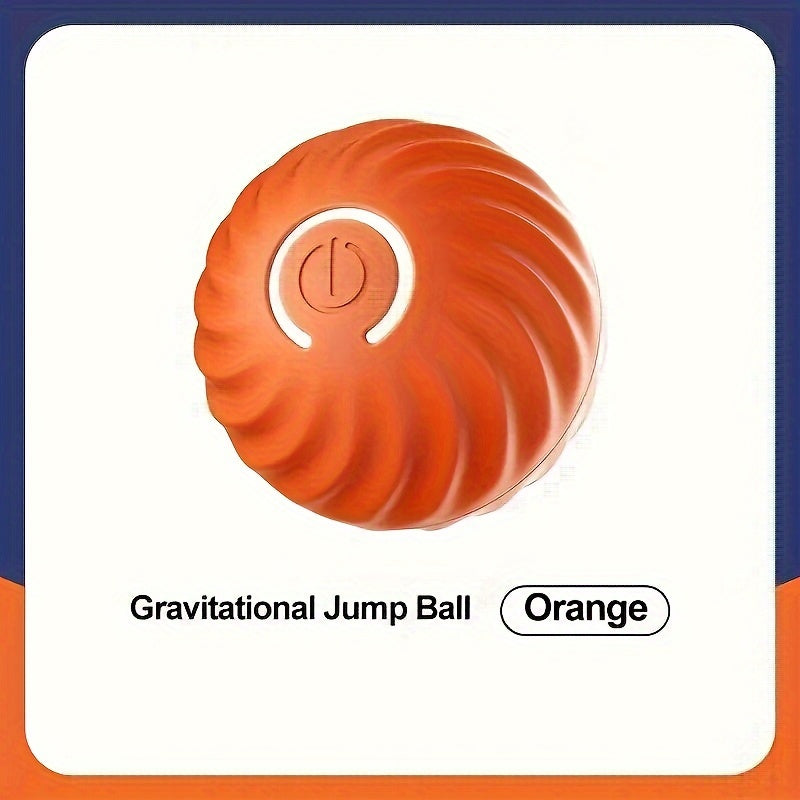 Electric Intelligent Pet Ball - Self-Rolling, Gravity Jumping Toy for Small Dogs and Cats - Electric Charging, Grinding Teeth Toy