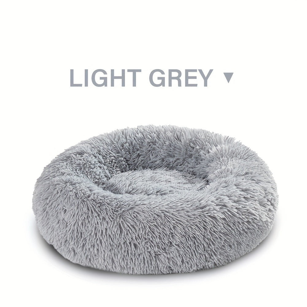 Long Plush Dog Bed For Autumn Winter, Deep Sleeping Pet Bed Mat For Small Medium Large Dogs, Donut Beds Mat For Cats Christmas Gift
