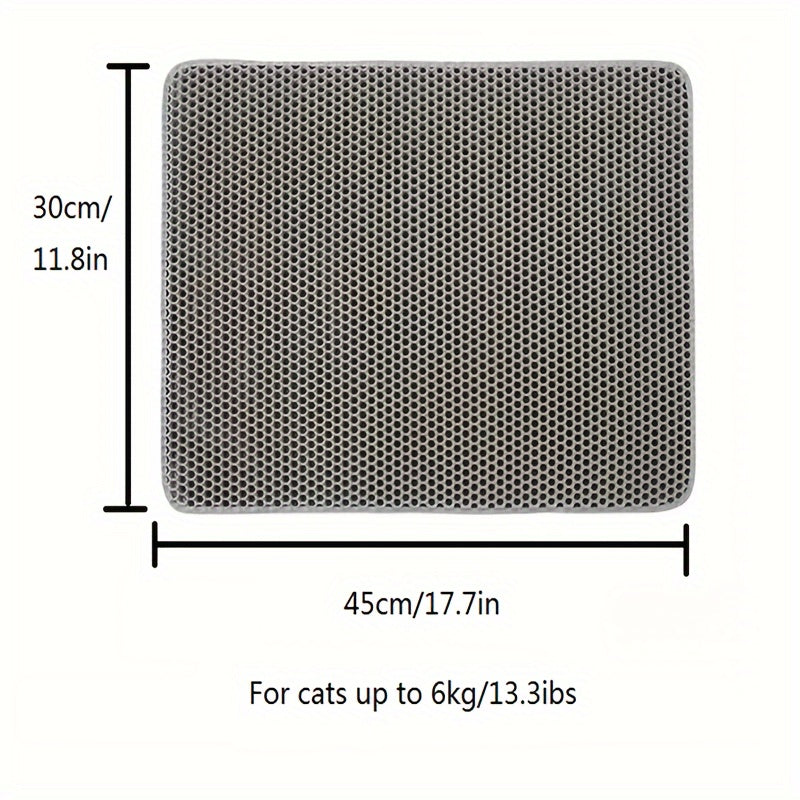 Cat Litter Mat Double-layer Cat Litter Trapping Mat Waterproof And Leak Proof Pet Toilet Mat Diaper Pad Cat Feeding Mat With Non-slip Backing