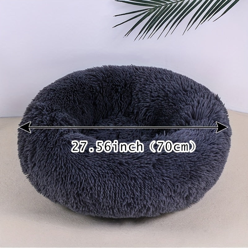 Plush Pet Nest Cat Dog Universal Round Nest Cat Mattress Soft Comfortable Bottom Non-slip Cat Nest