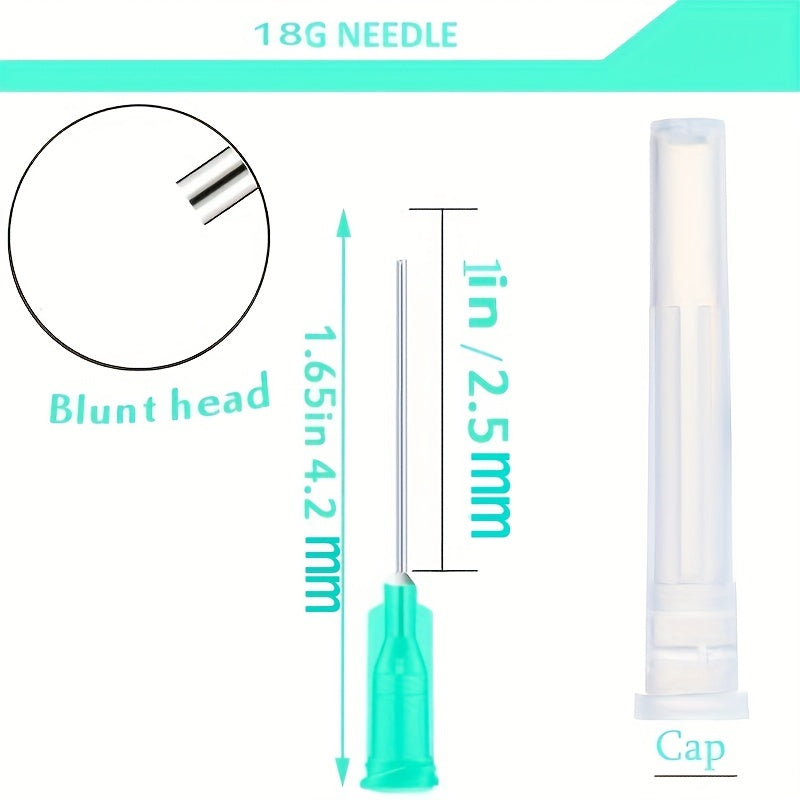 5-Pack 0.34oz/cc Plastic Syringe with 18g Needle - Perfect for Measuring Liquids, Feeding Pets, and More!