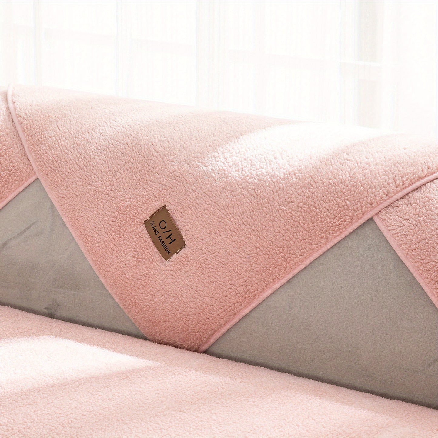 1pc Thickened Sherpa Velvet Sofa Slipcover, Pets Dog Friendly, Sherpa Fleece Sofa Couch Cover, Furniture Protector Fuzzy Non Slip Sofa Slipcover, For Bedroom Office Living Room Decor