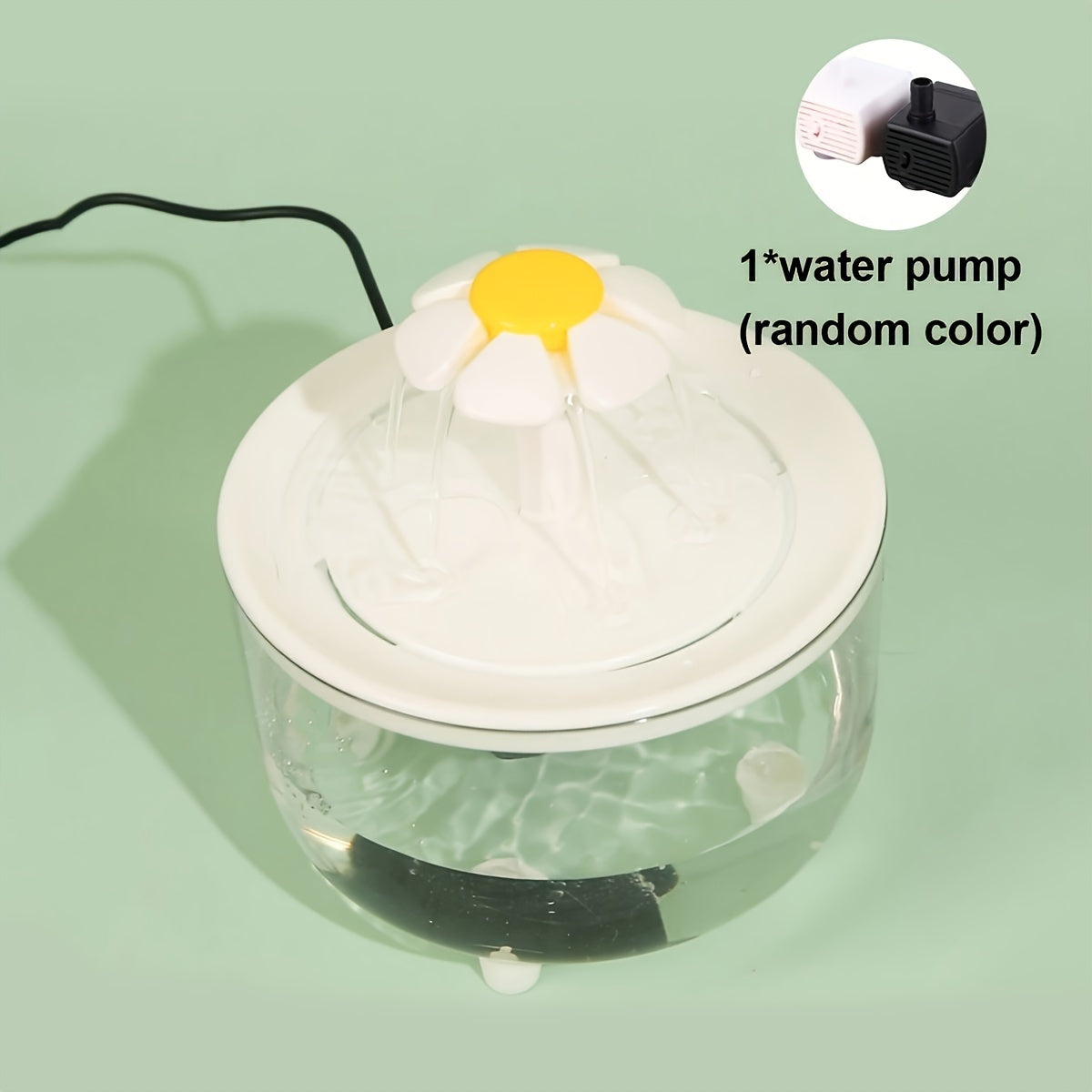 Ultra-Quiet 50.72 Oz Clear Pet Drinking Fountain, with 1 Water Pumb- USB Powered, Easy to Clean, BPA Free, Suitable for Cats And Small Pets, Without Battery