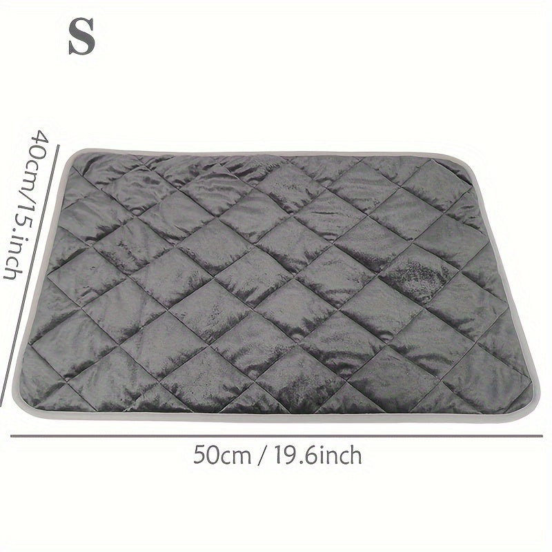 Self-Warming Pet Mat for Dogs & Cats - Diamond Pattern, Non-Slip Bottom, Washable - Ideal for Small to Medium Pets, Indoor/Outdoor Use, Autumn & Winter, Super Warm