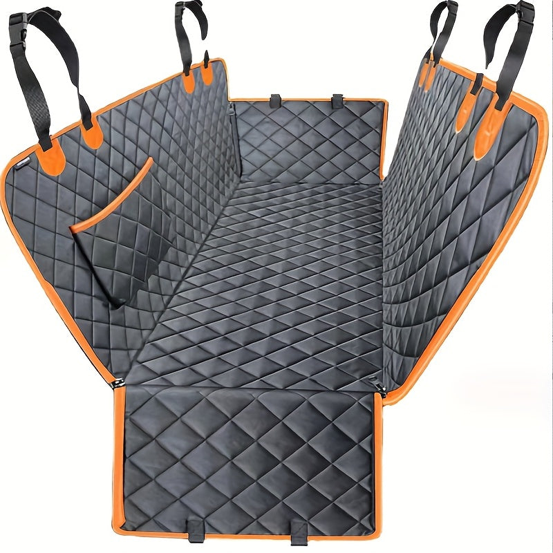 600D Heavy Duty Waterproof Dog Seat Cover - Scratch-Proof Non-Slip Pet Hammock with Soft Durable Polyester, Universal Fit for Cars Trucks SUVs Back Seat Protection