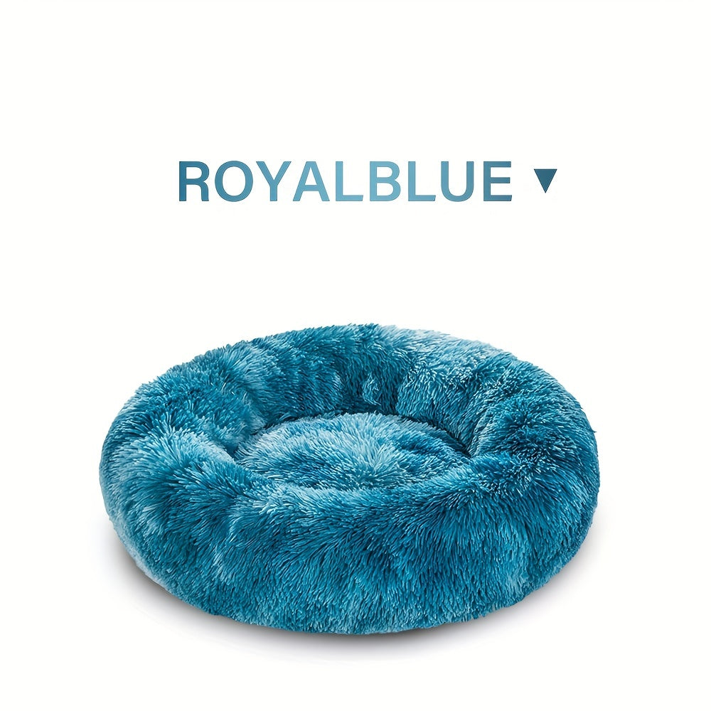 Long Plush Dog Bed For Autumn Winter, Deep Sleeping Pet Bed Mat For Small Medium Large Dogs, Donut Beds Mat For Cats Christmas Gift