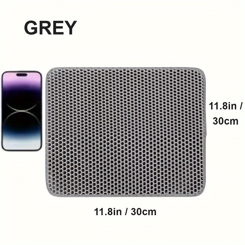 Waterproof Cat Litter Mat, Double Layer Cat Litter Box Mat With Non-slip Backing, Washable Leak Proof Pet Cleaning Mat Cat Litter Trapping Mat