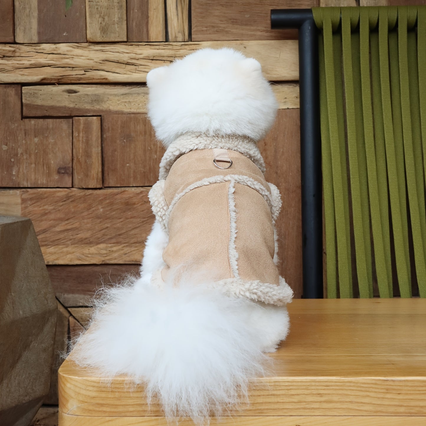 Cozy Fleece-Lined Pet Hoodie with Leash Attachment - Winter Warmth for Small to Medium Dogs and Cats