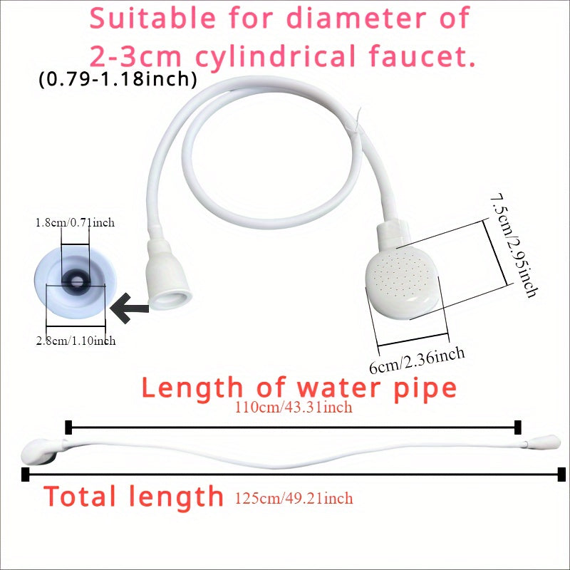 1 Set Faucet Wash Hair Shower Pet Cat Shower Faucet Sprayer, Multi-purpose Faucet, Plug And Play Shower Nozzle