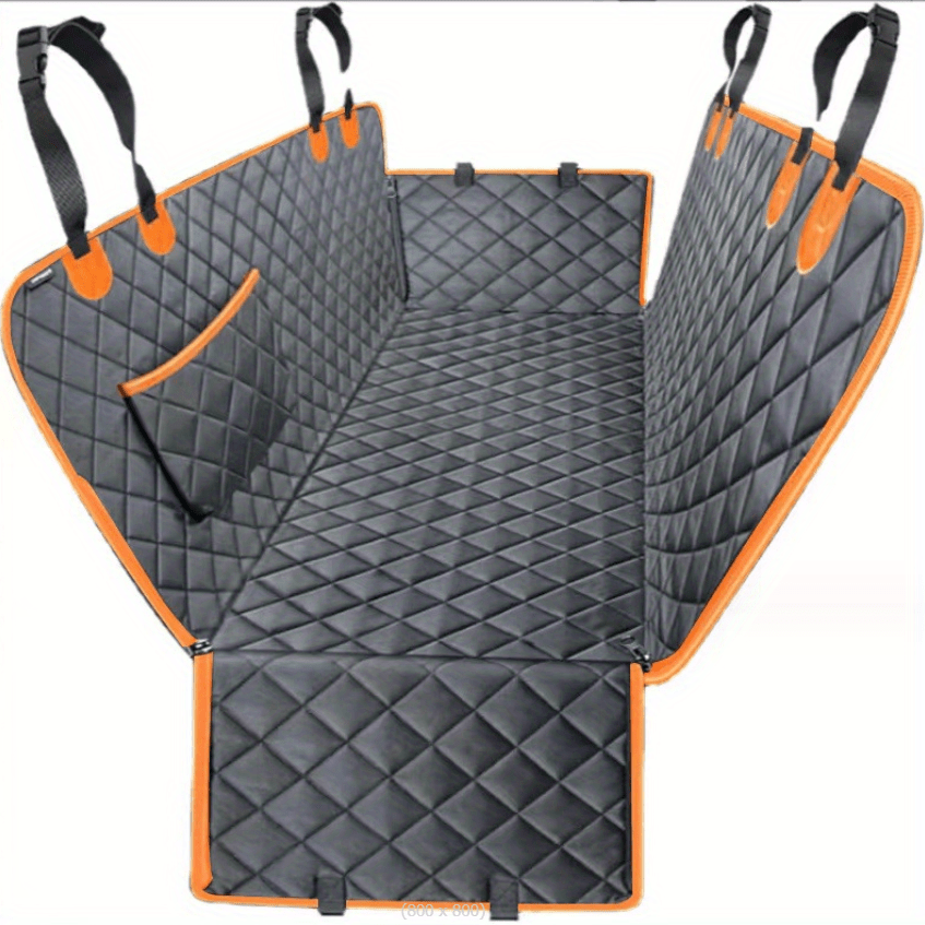 600D Heavy Duty Waterproof Dog Seat Cover - Scratch-Proof Non-Slip Pet Hammock with Soft Durable Polyester, Universal Fit for Cars Trucks SUVs Back Seat Protection