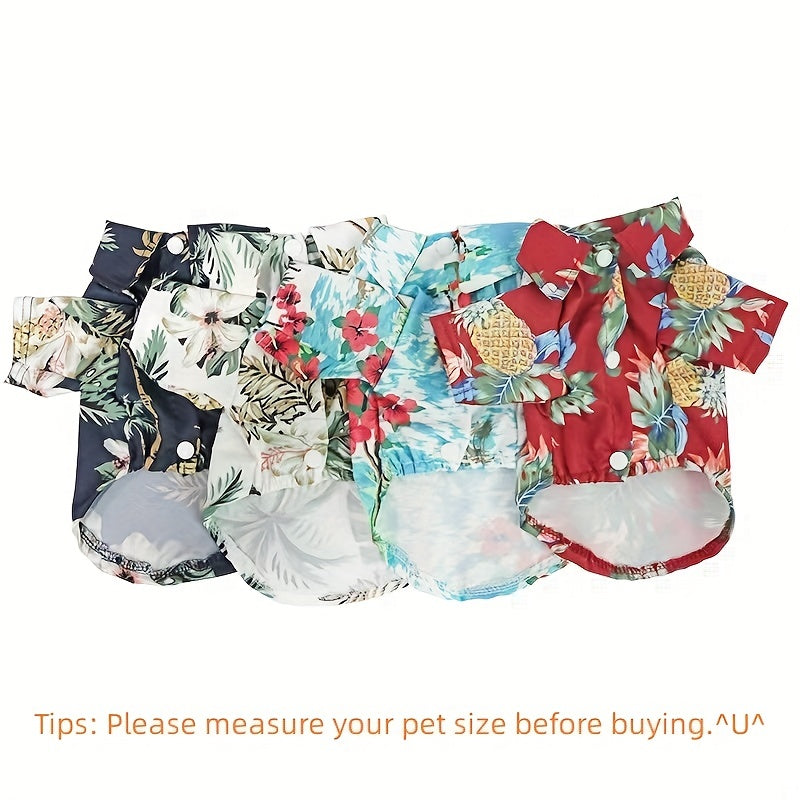Small Breed Pet Shirt - Breathable Thin Summer Clothing for Cats and Dogs - Hand Wash Only, All-Season Wear for Spring and Autumn