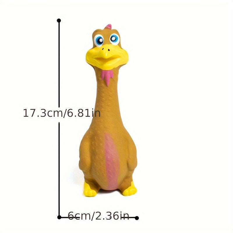 1/3pcs Pets Dog Toys Screaming Chicken Squeeze Sound Toy Rubber Duck Squeaky Chew Bite Resistant Toy Puppy Training Duck/chicken Design Dog Chew Toys, Tough Squeaky Dog Grinding Teeth Toys