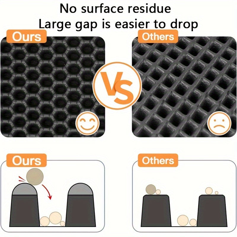 EVA Double-Layer Cat Litter Mat - Non-Slip, Washable, Soft Pet Litter Box Liner for Cats and Dogs, Easy Cleanup Design with Automatic Scoop Feature, Pet Hygiene Mat | Automatic Scoop Mat | Washable Mat, Cat Litter Box
