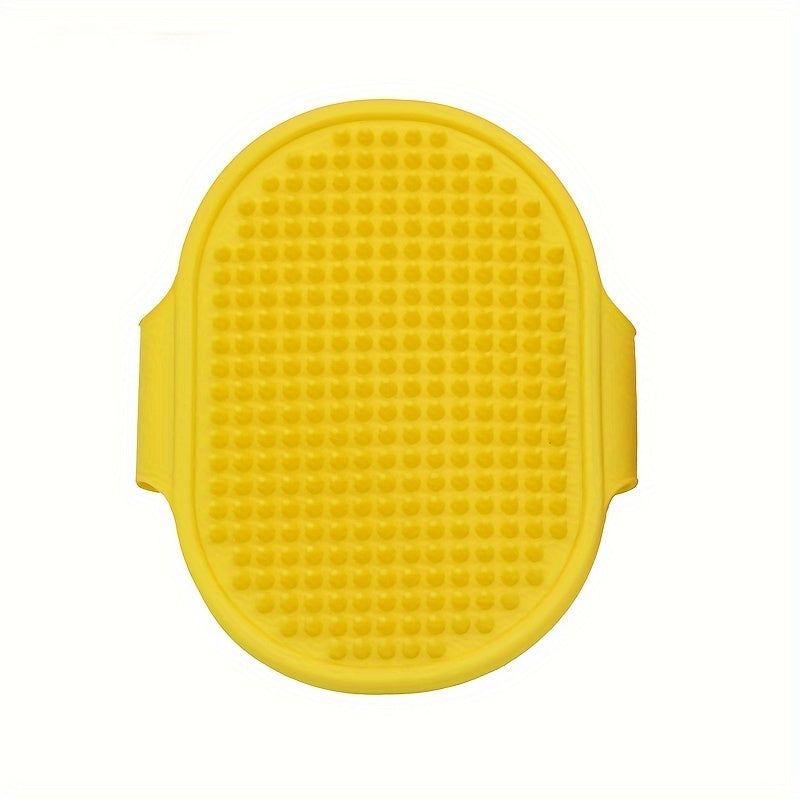 Pet Grooming Deluxe Shampoo Brush - Soft Silicone Massage Rubber Bathing Comb with Adjustable Circular Handle for Gentle Dog & Cat Washing, Easy Fur Detangling, and Relaxing Spa Experience - Ideal for Pet Owners and Groomers