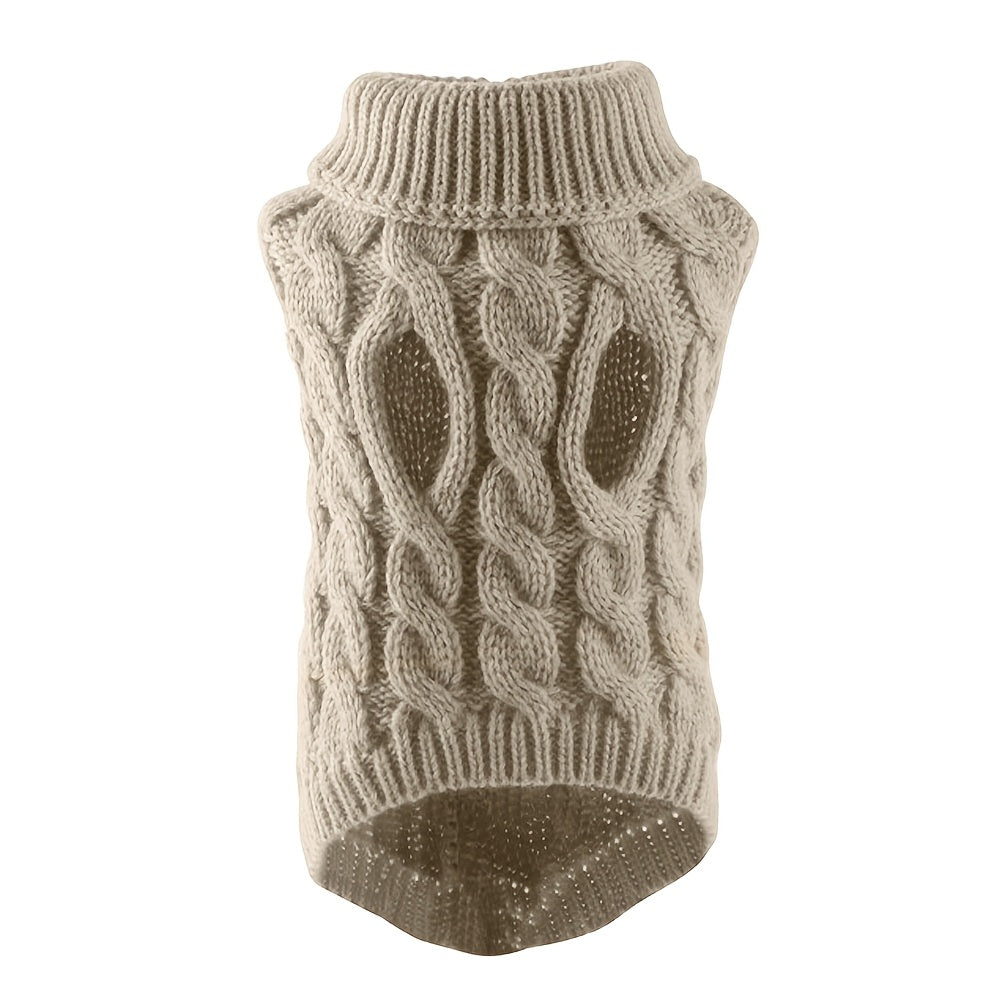 Small to Medium Breeds Cozy Knit Warm Pullover Pet Sweater for Cats & Dogs - Machine Washable