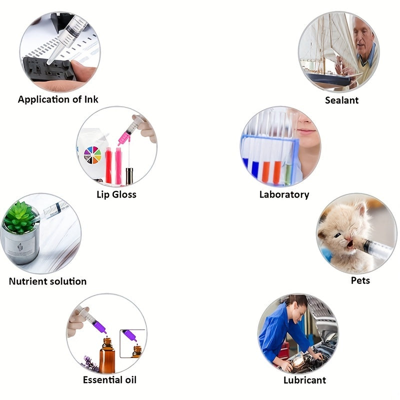 5-Pack 0.34oz/cc Plastic Syringe with 18g Needle - Perfect for Measuring Liquids, Feeding Pets, and More!