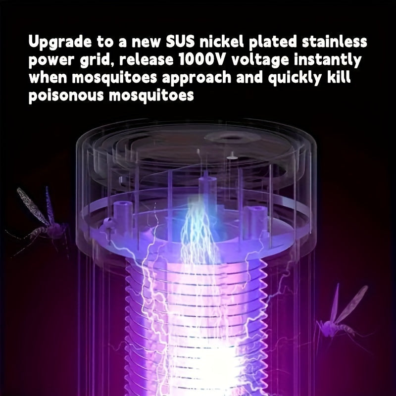 1pc Electric Mosquito Repellent Lamp - Silent, Non-Radiative, Effective Insect Catcher and Repellent for Household, Apartment, College Dorm Essentials - Pest Control, Household Gadget, Easy to Use, No Chemicals, Safe for Fami